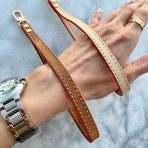 Wristlet Leather Strap Replacement for Pochette/Clutch/Wallet - natural Vachetta